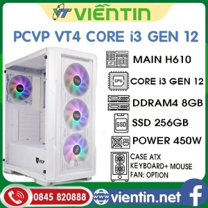 Máy tính để bàn PC Văn Phòng VT4 (Main 610, CPU Core i3 12100, DDR4 8GB, SSD256GB, PSU 450W, CASE, KEY MOUSE)