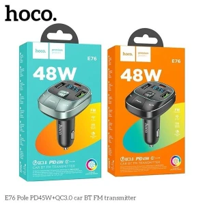 Cóc Sạc Xe Ô Tô - Hoco E76- 48W- có FM - 4 cổng sạc