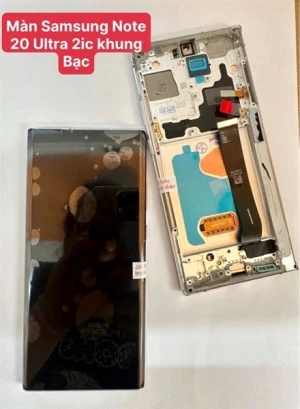 Màn Hình Samsung Note 20 Ultra - 2ic/ OLED - Khung- Phôi To (cong)- Bạc
