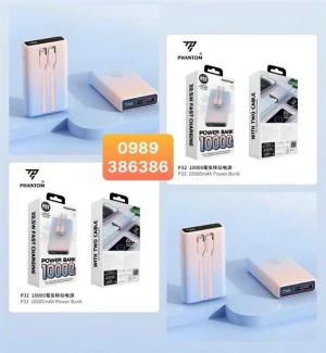 Pin Dự Phòng Phantom P32 Sạc Nhanh kèm dây 22.5w- 10000mAh