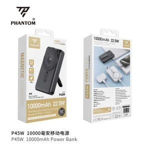 Pin Dự Phòng PHANTOM P45W - 10000mAh / Sạc Không dây/ 20w / Kèm đế dựng & Cáp sạc