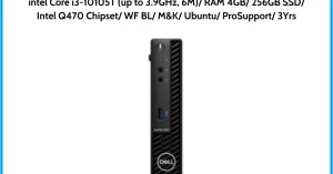 Máy tính để bàn Dell OptiPlex 3090 Micro (42OC390003) intel Core i3-10105T (up to 3.9GHz, 6M) RAM 4GB 256GB SSD Intel Q470 Chips