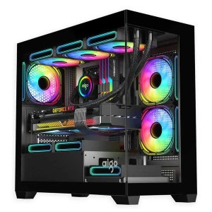 Vỏ case Aigo C218M đen (Form M-ATX/ITX 455*280*515mm, USB 3.0*1 USB 2.0*2)