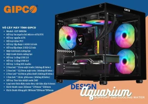 Vỏ Case Máy Tính GIPCO MB036 Góc vuông - Màu Đen - Không kèm FAN