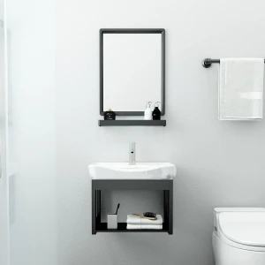 Bộ Tủ Chậu Lavabo Nhôm Treo Tường TTCERA TLVB001