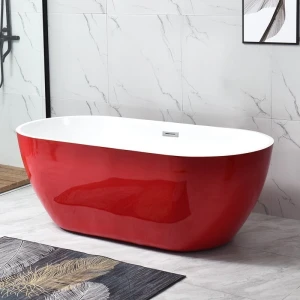 Bồn Tắm Nằm Ovan Màu Đỏ BT0037