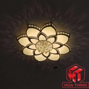 Đèn ốp trần cánh hoa pha lê HTOP-02