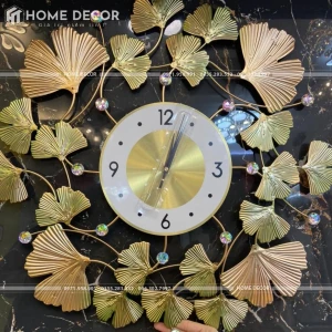 Đồng hồ decor hình lá