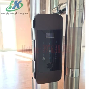 Khóa cửa kính cường lực có tính năng chấm công HK LOCK 6616