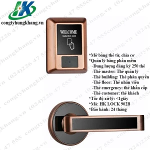 Khóa thẻ từ Inox cho khách sạn HK LOCK 902B