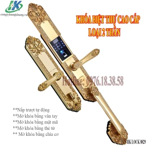 Khóa thông minh lắp cho cửa biệt thự gỗ lim HK LOCK 8829
