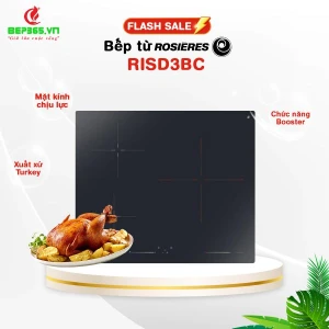 Bếp từ Rosieres 3 vùng nấu RISD3BC lắp âm