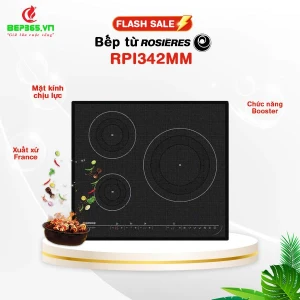 Bếp từ Rosieres 3 vùng nấu RPI342MM lắp âm