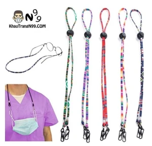 Dây đeo giữ khẩu trang chống thất lạc hot thời trang trending thổ cẩm kiểu dân tộc
