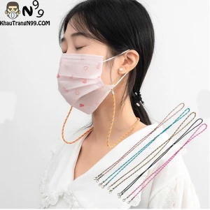 Dây đeo khẩu trang chống rơi Hàn Quốc cao cấp, chống thất lạc - MÀU ĐƠN - Khẩu trang n99