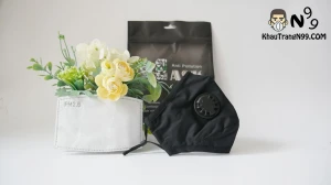Khẩu Trang Chống Bụi Mịn Air Pollution Mask - Black - Khẩu trang n99