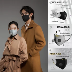 Khẩu trang Mona N99 có van tiêu chuẩn chống 99% bụi mịn pm2.5
