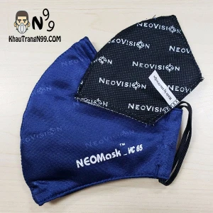 Khẩu trang NeoMask VC65 (Thun quàng tai) xanh đen - khử mùi chống bụi siêu mịn pm2.5 - Khẩu trang n99