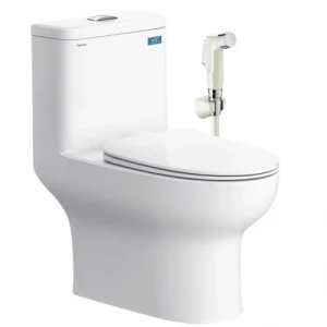 Bồn Cầu Viglacera V64 Nắp Êm V687 1 Khối Tặng VG826 + VG853