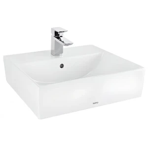 Chậu rửa mặt lavabo TOTO LT710CTR (LT710CTRM) đặt bàn đá chữ nhật