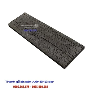 Gỗ lát sân vườn B12 nâu đen