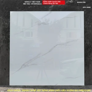Gạch lát nền trắng vân khói CMC 80X80 80208 Loại A