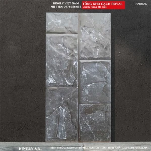 Gạch ốp tường ngoại thất ngoài trời giả đá tự nhiên 30x60 ROYAL HA8007 Loại A1
