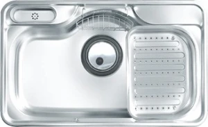 CHẬU INOX CICO EJUS 850P ( 1 HỐ ĐẠI - KÈM KHAY GIÁ INOX ) (KOREA)