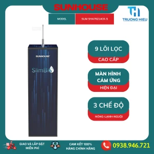 Máy lọc nước R.O nóng lạnh Sunhouse SlimBio SHA76214CK-S