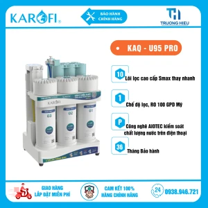 Máy lọc nước RO Karofi KAQ-U95 Pro - 10 Lõi - Vòi LED