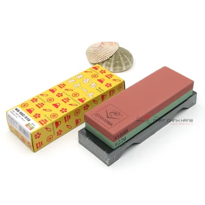 Đá mài 2 mặt NANIWA Nhật Bản - độ nhám 220/1000 có đế - Đá không nung