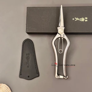 Kéo Tỉa Chi Mũi Kiếm Thép Trắng Toyama Hidehisa 200mm (T517)