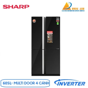 Tủ lạnh Sharp Inverter 605 lít Multi Door SJ-FX688VG-BK