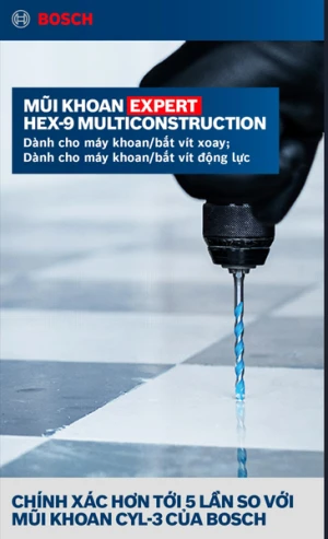 Bộ 5 mũi khoan đa năng Hex-9 (4/5/6/6/8) Bosch 2608900585