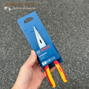 Kìm mũi nhọn cách điện VDE 200mm Bosch 1600A02NE3