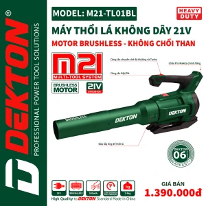 Máy Thổi Lá Dùng Pin Dekton M21-TL01BL