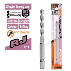 Mũi khoan bê tông UNIKA RJ6.0 100mm ( chân lục giác, không búa )