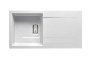 CHẬU RỬA CHÉN 1 NGĂN 1 CÁNH PYRAGRANITE KARTESIO PLUS 1B 1D SNOW