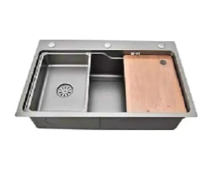 Chậu Euromax inox 304 cao cấp phủ Nano xám đen EMS09