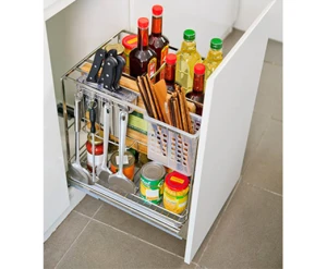 Kệ gia vị, dao thớt Euromax inox mờ 304 nan vuông cao cấp V400