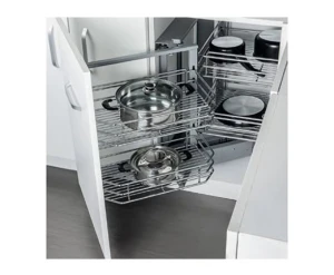 Rổ kéo góc liên hoàn Euromax inox mờ 304 cao cấp C4R