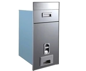 Thùng gạo mặt gương trắng nút nhấn điện tử Euromax C1WW