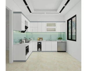 Tủ bếp Thùng MDF phủ Melamine chống ẩm Ba Thanh Thùng nhựa chống ẩm sơn 2K cánh phẳng