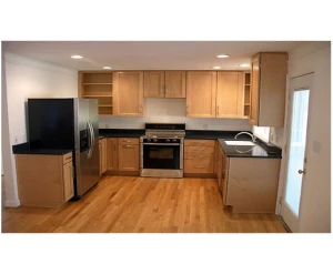 Tủ bếp Thùng ván nhựa Ba Thanh Cánh Acrylic vân gỗ ( Livas không line )