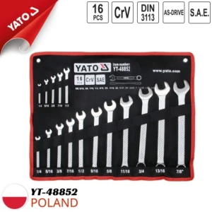 Bộ 16 cờ lê vòng miệng hệ inch kiểu Đức Yato YT-48852 - Ba Lan