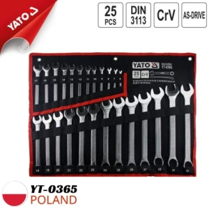 Bộ cờ lê vòng miệng hệ mét 25 chi tiết 6-32mm DIN 3113 Yato YT-0365 - Ba Lan