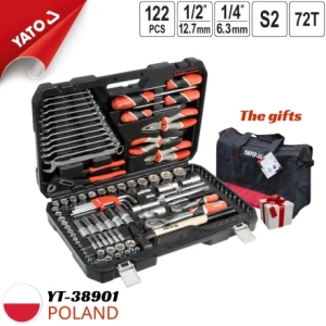 Bộ đồ nghề tổng hợp 122 món sửa ôtô chuyên dụng cho Gara Yato YT-38901 - Ba Lan