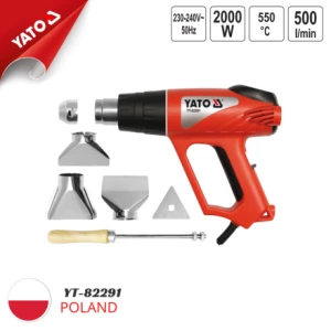 Bộ máy khò nhiệt 2000w 6 phụ kiện Yato YT-82291 - Ba Lan