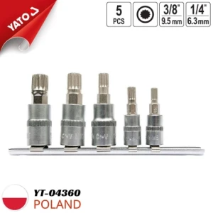 Bộ mũi vít sao 12 cạnh M5-M12 5 chi tiết 1/4