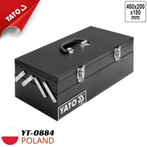 Hộp đựng đồ nghề bằng sắt 3 ngăn 460X200X180mm Yato YT-0884 - Ba Lan